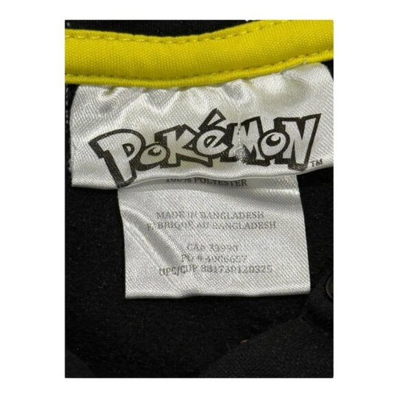Pokemon Pikachu Hoodie Boys 10-12 Black Pullover Graphic Print Hooded Polyester - Picture 6 of 8